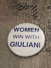 Women Win With Giuliani Campaign Button. NYC Mayor 1997 Campaign picture
