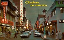 CHINATOWN San Francisco, CALIFORNIA. Grant Ave. VINTAGE 1960/70 POSTCARD picture