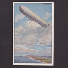 Vintage postcard, Zeppelin, Hans Rudolf Schulze, Unposted picture