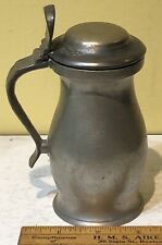Antique Pewter Lidded Measure, Pint, c. 1840 picture