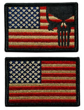 Distressed American Flag USA Flag Patch [2PC -Hook Fastener MTB1,MUF1] picture