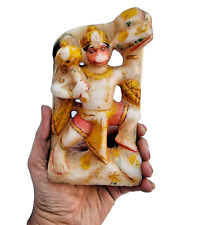 1850's Old Antique Marble Stone Hand Carved Monkey God Hanuman ji Figure/Statue picture