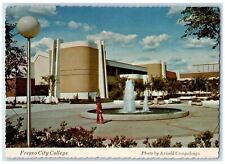 c1950's Fresno City College Building Fountain California CA Vintage Postcard picture