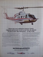 3/1986 PUB BELL HELICOPTER TEXTRON HELICOPTER BELL 214ST ORIGINAL FRENCH AD picture