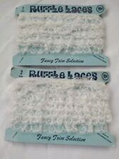 Ruffle Laces Fancy Trim Selection Vintage 4yds. New and In Original Packaging.  picture