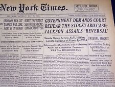 1938 MAY 21 NEW YORK TIMES - GOVERNMENT DEMANDS COURT REHEAR STOCKYARD - NT 686 picture