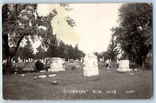 Rio Wisconsin WI Postcard RPPC Photo View Of Cemetery 1915 Posted Antique picture