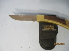 Vintage Unsharpened Gerber 97223 Brass  Lockback Folding Knife USA picture