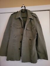 German Army FIeld Moleskin jacket Fieldshirt Olive Khaki Military Old Type U SM picture