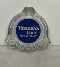 VTG Harrahs Club Ashtray Your Reno Host Clear Glass 2.5