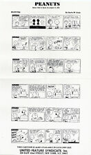 6 Daily Peanuts Strips by Charles Schulz Mar. 12 to Mar. 17 1973 Photostat Print picture