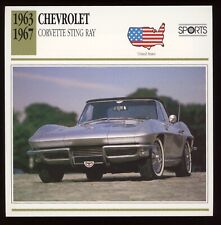 1963 - 1967 Chevrolet Corvette Sting Ray  Classic Cars Card picture