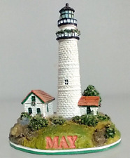 Danbury Mint Lighthouse Perpetual Calendar MAY BOSTON LIGHT MASS. picture