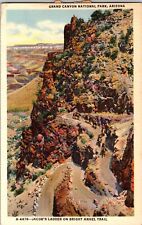 Jacob's Ladder Bright Angel Trail, Grand Canyon Fred Harvey Postcard N50 picture