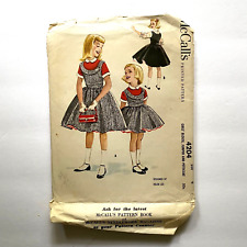 Vintage 1957 McCalls Sewing Pattern 4204 Helen Lee Girls Jumper Petticoat Sz 4 picture
