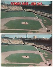 (2) Boston Red Sox Fenway Park 'Ted Williams at bat' Baseball Stadium Postcards picture