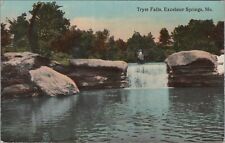 c1910s Tryst Falls Excelsior Springs Missouri horseback rider horse E388 picture