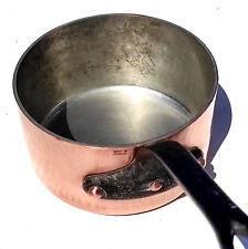 Vintage 6.5inch French Copper Saucepan Hammered Finish Tin Lining 3mm 4lbs picture