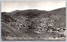Bisbee Arizona~Continental Divide Residential Birdseye~Homes~Roads~1940s RPPC picture