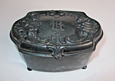 Antique Jennings Bros - JB 687 - Cast Metal Trinket / Jewelry Box Art Nouveau picture