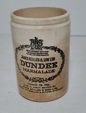 Vintage James Keiller & Sons Dundee Marmalade Crock England 1lb King George picture
