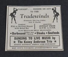 1963 Print Ad Bay City Michigan Tradewinds 2515 N Euclid Kenny Anderson Trio art picture