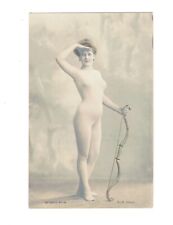 SD3188  RISQUE WOMAN NAKED IN  CATSUIT WITH ARROW COL PRINTED EARLY 1900 picture