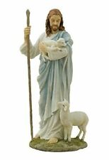 Jesus The Shepherd Decorative Figurine Pastel Color 11.38