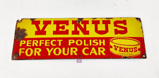 1940s Vintage Venus Car Polish Advertising Enamel Sign Board Automobile EB250 picture
