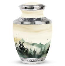 Cremation Urn Keepsake Dawn In A Misty Pine Forest (10 Inch) Large Urn picture