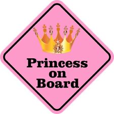 5in x 5in Princess on Board Magnet Car Truck Vehicle Magnetic Sign picture