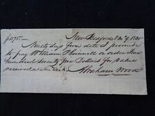 ANTIQUE VINTAGE PROMISSORY NOTE FOR $ 475.00 NEW BEDFORD MASS. 1830 picture
