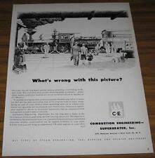 1950 VINTAGE AD~COMBUSTION ENGINEERING SUPERHEATER~TR​AIN DEPOT picture