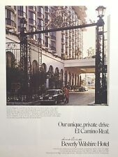 Beverly Wilshire Hotel El Camino Real Rolls Royce Vintage Print Ad 1979 picture