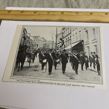 Antique 1912 Clipping: Anti-Home Rule Demonstration Belfast Ireland Parade picture