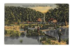 Vintage Postcard Fisherman's Paradise near Bellefonte PA PM 1982 Linen Era picture