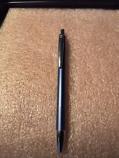 Titanium Blue and Chrome Retractable, Refillable ball Point  pen--working picture