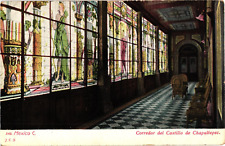 Corredor del Castillo de Chapultepec Mexico Undivided Unposted Postcard c1905 picture
