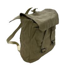 Genuine Military Surplus Israeli Khaki Canvas Backpack / Shoulder Bag with Zahal picture