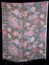 Vintage COULEUR International Fabric Large Floral Lightweight Dress Wool 2 Yd+ picture