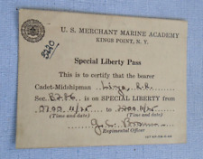 US Merchant Marine Academy, King's Point, NY, 1944 Liberty Pass picture
