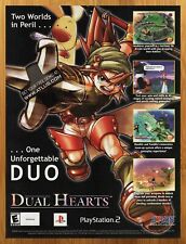 2002 Dual Hearts PS2 Vintage Print Ad/Poster Authentic RPG Video Game Art picture