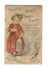 1889 Austen's Forest Flower Cologne Kingsford Henry Ernst Dry Goods Bowmanstown  picture