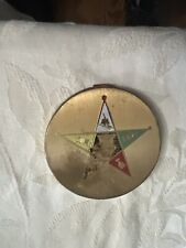 Vintage Elgin American Order of The Eastern Star Gold Tone Powder Compact picture