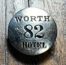 RARE ~ Vintage 1900s Worth Hotel BELL BOY BADGE ~  Stockyards Fort Worth Texas picture