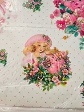 Vintage Peppermint Rose Gift Wrap American Greetings Scented Barbiecore 80s 90s picture