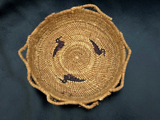 PICTORIAL OLD MAKAH NOOTKA NORTHWEST COAST NATIVE AMERICAN INDIAN WOVEN BASKET  picture