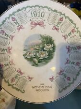Antique Mother’s Pride Products Calendar Plate 1910 Spice Company Advertising picture