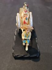 JAPANESE BEAUTIFUL GEISHA WITH RICKSHAW CELLULOID VINTAGE EXTREMELY FRAGILE  picture