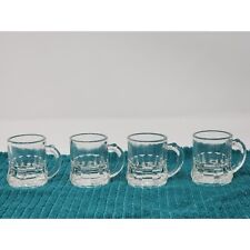 Vintage Federal Glass Clear Mini Beer Mug Shot Glasses Marked On The Bottom picture